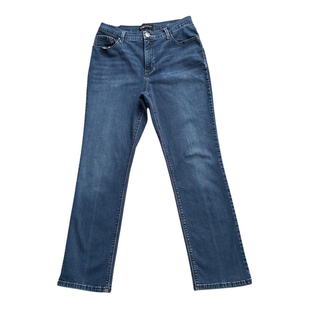 Lee Platinum Label Jeans Womens 10 Short Blue Stretch Denim Straight Mid Rise